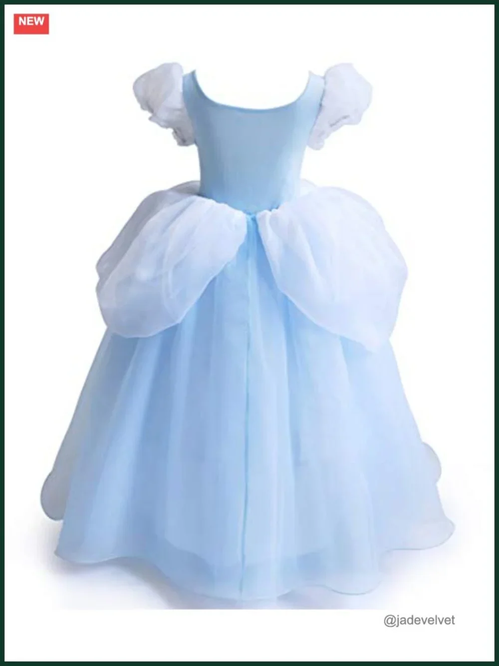 Girls Cinderella Costume Princess Dress-Up Birthday Party Ball Gown Halloween